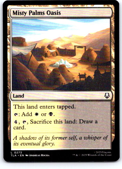 Misty Palms Oasis 273 Land Avatar: The Last Airbender Magic: The Gathering NM