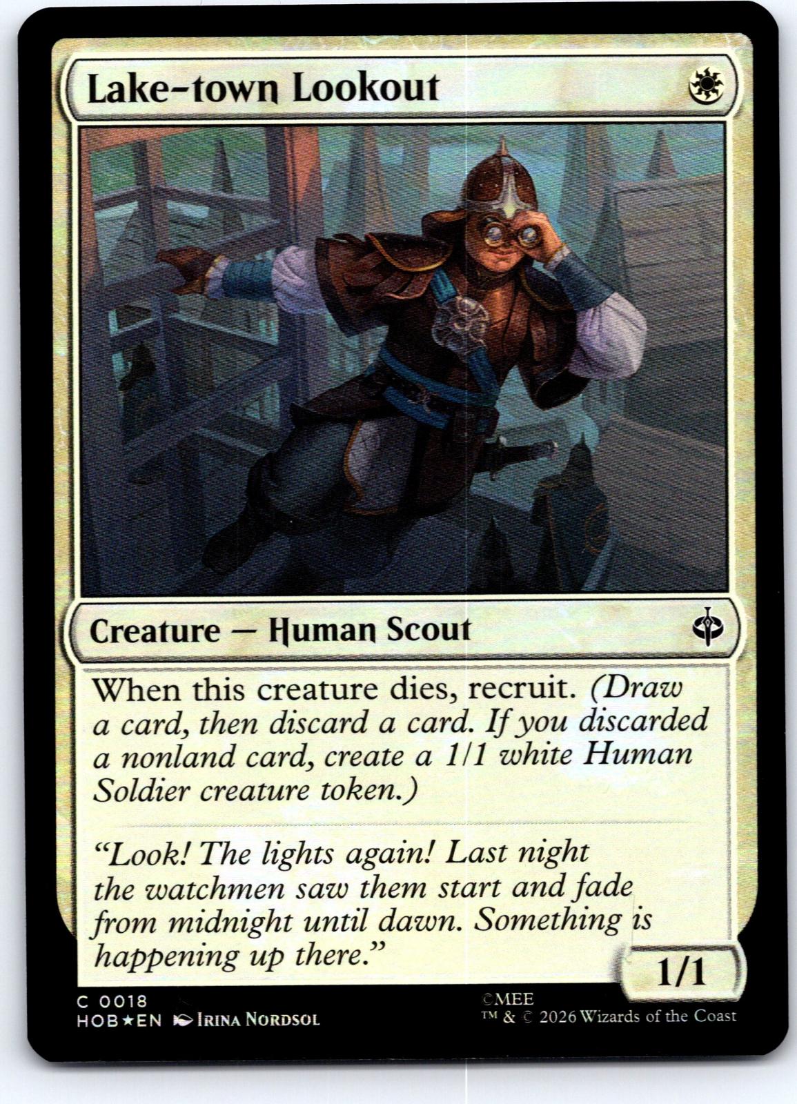 Lake-town Lookout 18 Common The Hobbit Magic: The Gathering Foil Near Mint
