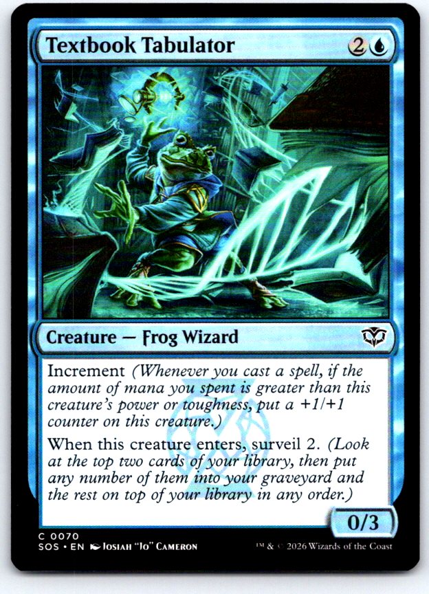 Textbook Tabulator 70 Common Secrets of Strixhaven Magic: The Gathering NM