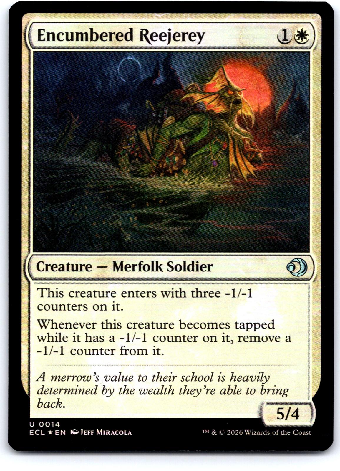Encumbered Reejerey 14 Uncommon Lorwyn Eclipsed Magic: The Gathering Foil NM