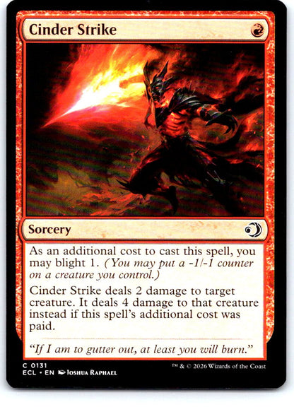 Cinder Strike 131 Common Lorwyn Eclipsed Magic: The Gathering Near Mint