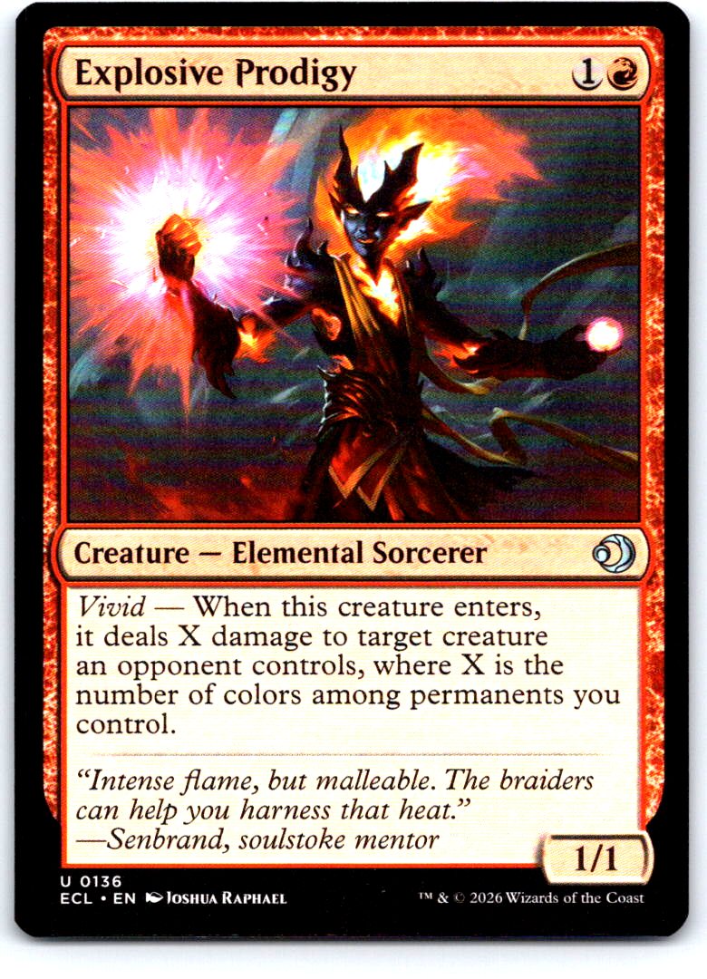 Explosive Prodigy 136 Uncommon Lorwyn Eclipsed Magic: The Gathering Near Mint