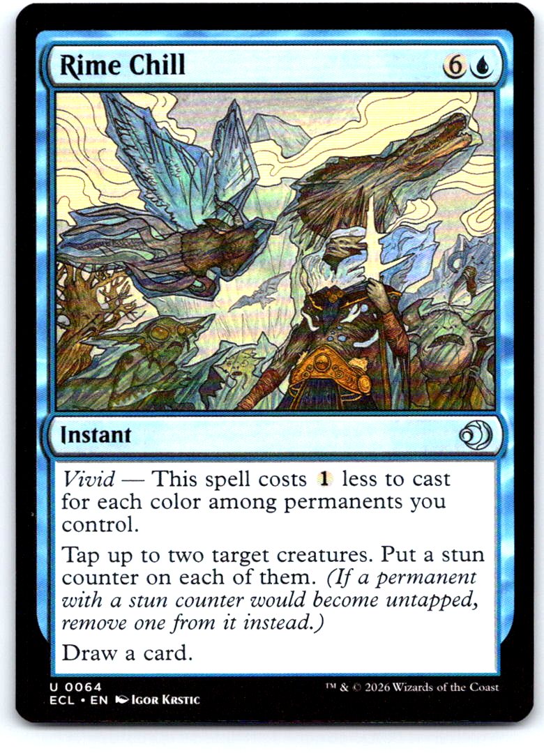 Rime Chill 64 Uncommon Lorwyn Eclipsed Magic: The Gathering Near Mint
