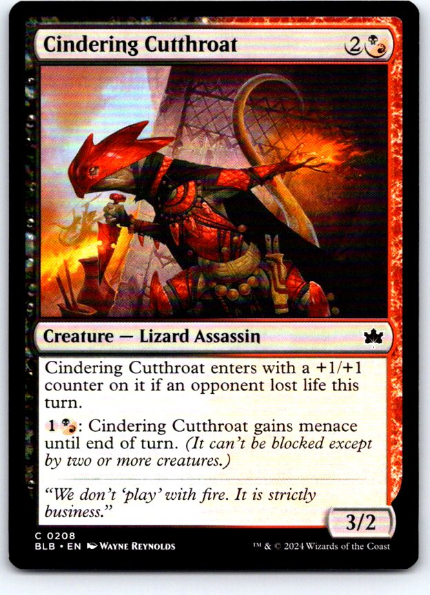 Cindering Cutthroat 208 Common Bloomburrow Magic: The Gathering Near Mint
