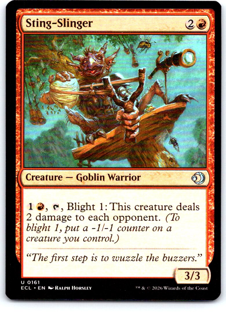 Sting-Slinger 161 Uncommon Lorwyn Eclipsed Magic: The Gathering Near Mint