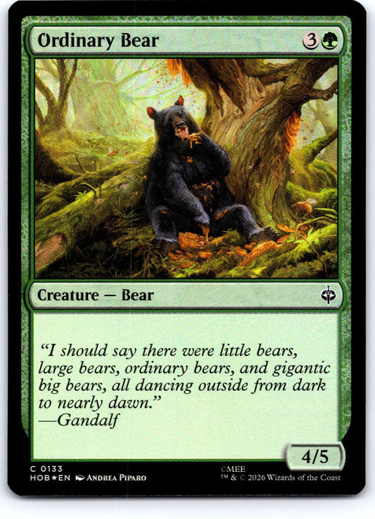 Ordinary Bear 133 Common The Hobbit Magic: The Gathering Foil Near Mint