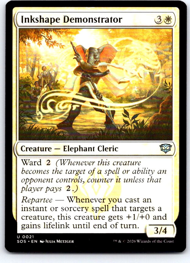 Inkshape Demonstrator 21 Uncommon Secrets of Strixhaven Magic: The Gathering NM