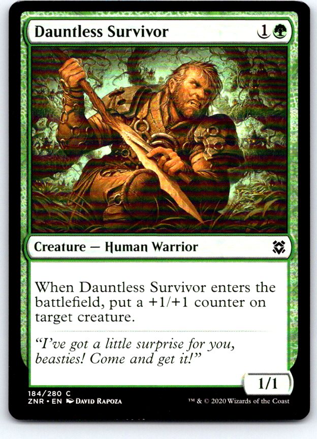 Dauntless Survivor 184 Common Zendikar Rising Magic: The Gathering Near Mint