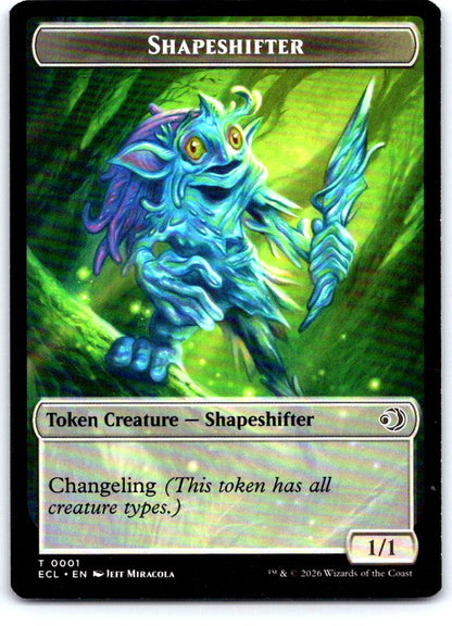 Shapeshifter // Merfolk Double-Sided Token 1 // 8 Lorwyn Eclipsed MTG NM