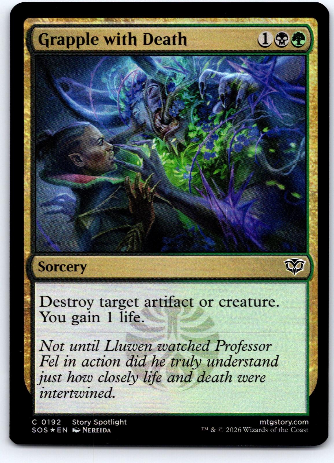 Grapple with Death 192 Common Secrets of Strixhaven Magic: The Gathering Foil NM