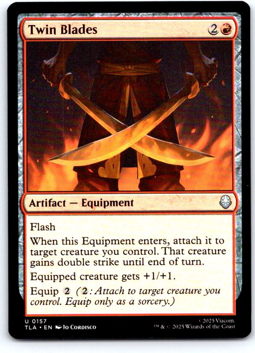 Twin Blades 157 Uncommon Avatar: The Last Airbender Magic: The Gathering NM