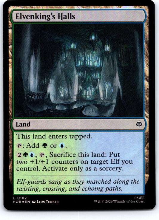 Elvenking's Halls 182 Land The Hobbit Magic: The Gathering Foil Near Mint
