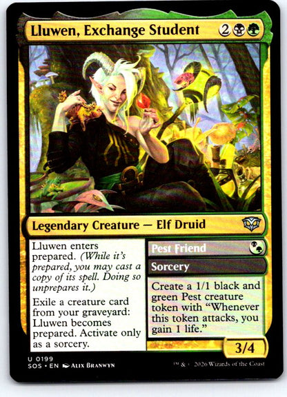 Lluwen, Exchange Student 199 Secrets of Strixhaven Magic: The Gathering NM