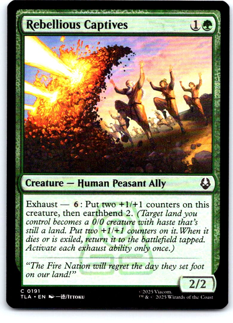 Rebellious Captives 191 Avatar: The Last Airbender Magic: The Gathering NM