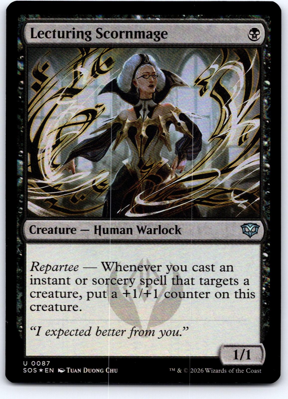Lecturing Scornmage 87 Secrets of Strixhaven Magic: The Gathering Foil NM