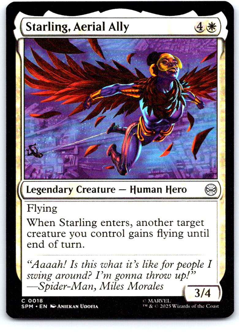 Starling, Aerial Ally 18 Common Marvel's Spider-Man Magic: The Gathering NM