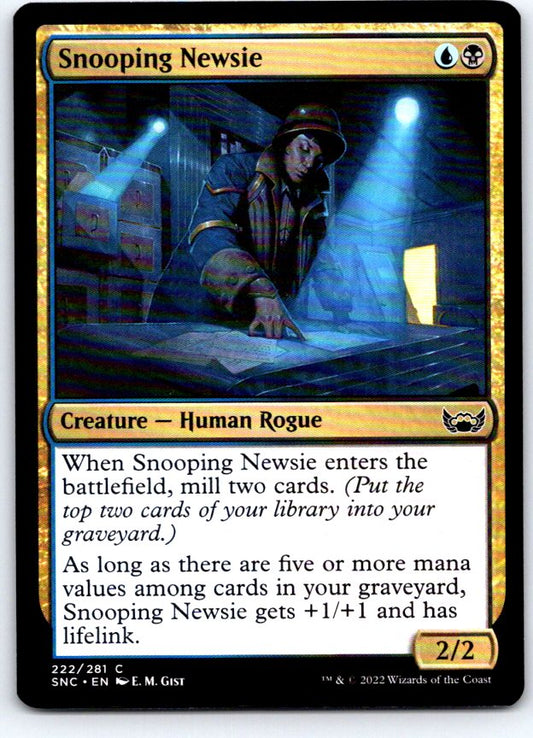 Snooping Newsie 222 Common Streets of New Capenna Magic: The Gathering Near Mint