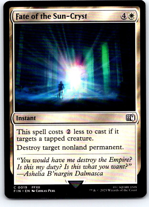 Fate of the Sun-Cryst 19 Common FINAL FANTASY Magic: The Gathering Near Mint