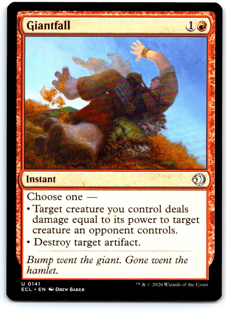 Giantfall 141 Uncommon Lorwyn Eclipsed Magic: The Gathering Near Mint