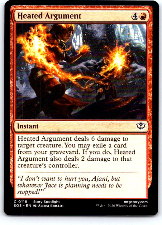 Heated Argument 118 Common Secrets of Strixhaven Magic: The Gathering Near Mint