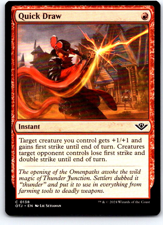 Quick Draw 138 Common Outlaws of Thunder Junction Magic: The Gathering Near Mint