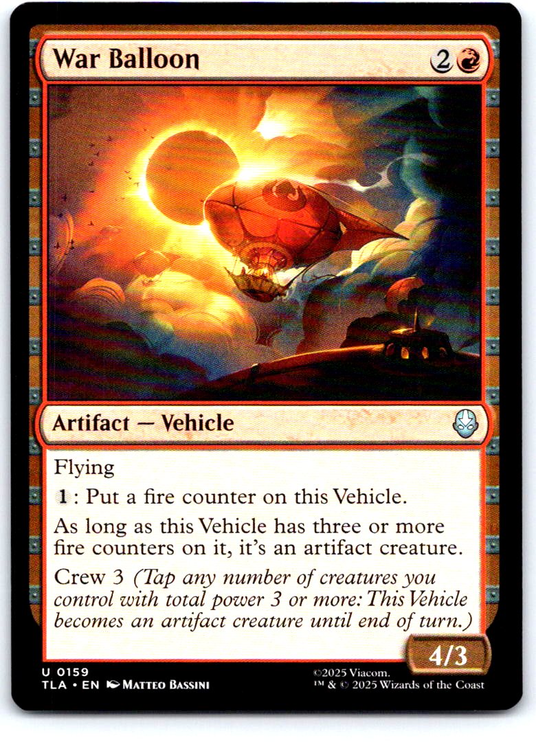 War Balloon 159 Uncommon Avatar: The Last Airbender Magic: The Gathering NM
