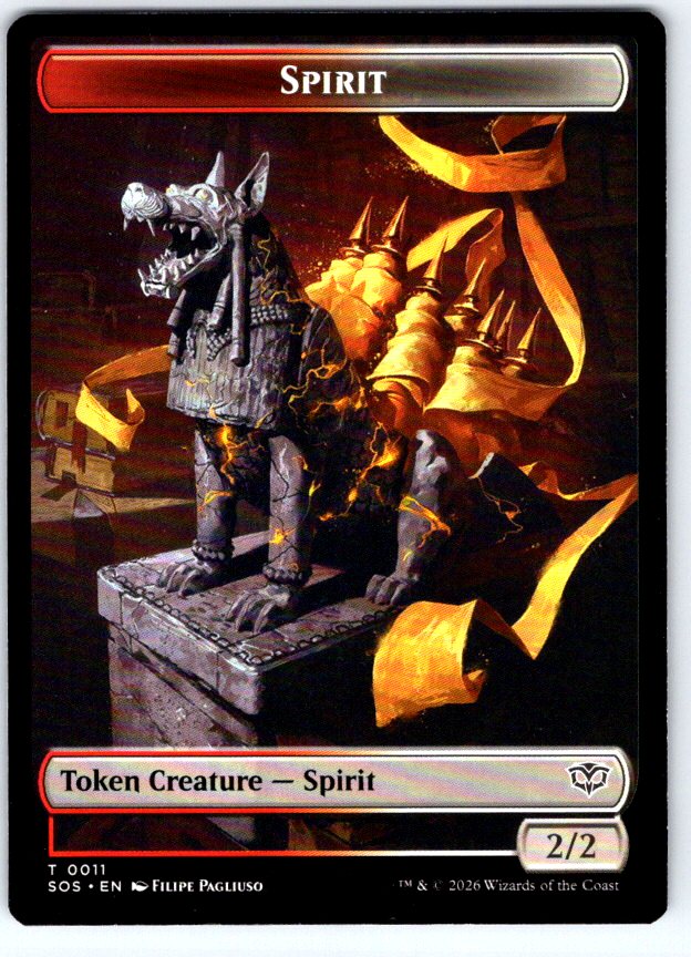 Inkling (0007) // Spirit (0011) Double-Sided Token 7 // 11 MTG NM
