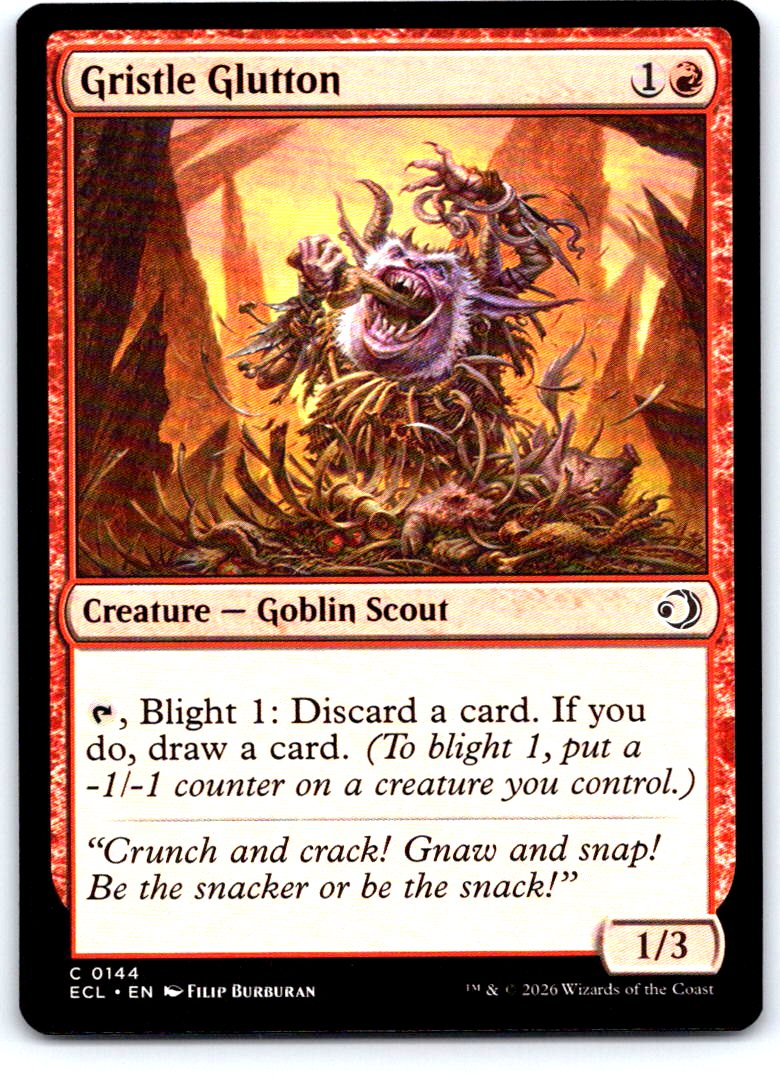 Gristle Glutton 144 Common Lorwyn Eclipsed Magic: The Gathering Near Mint