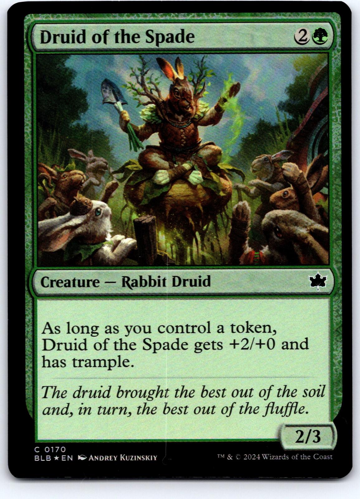 Druid of the Spade 170 Common Bloomburrow Magic: The Gathering Foil Near Mint