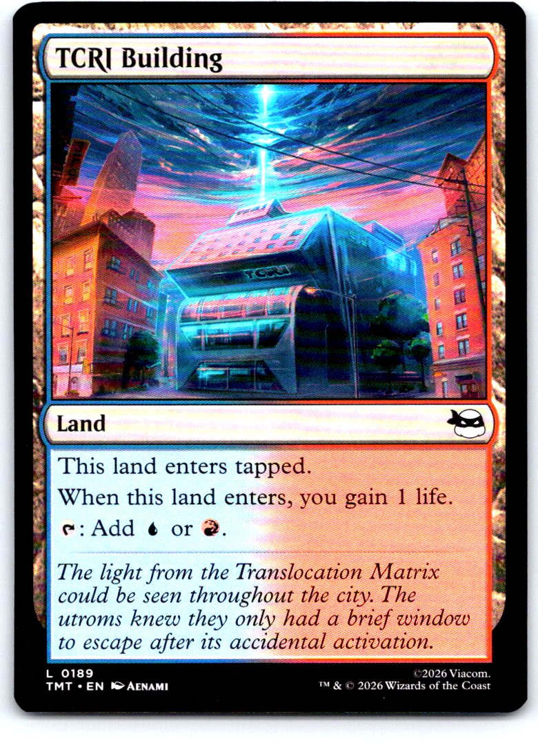 TCRI Building 0189 Land Teenage Mutant Ninja Turtles Magic: The Gathering NM