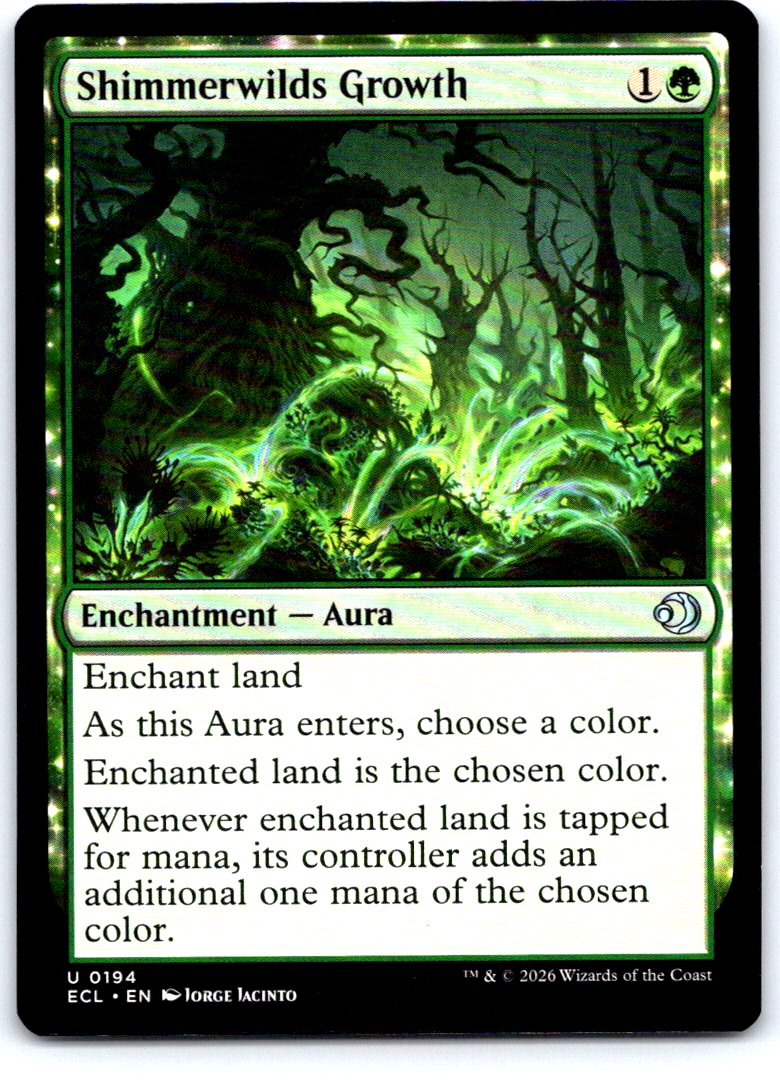 Shimmerwilds Growth 194 Uncommon Lorwyn Eclipsed Magic: The Gathering Near Mint