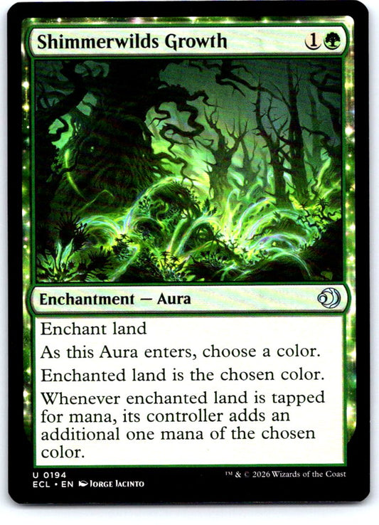 Shimmerwilds Growth 194 Uncommon Lorwyn Eclipsed Magic: The Gathering Near Mint
