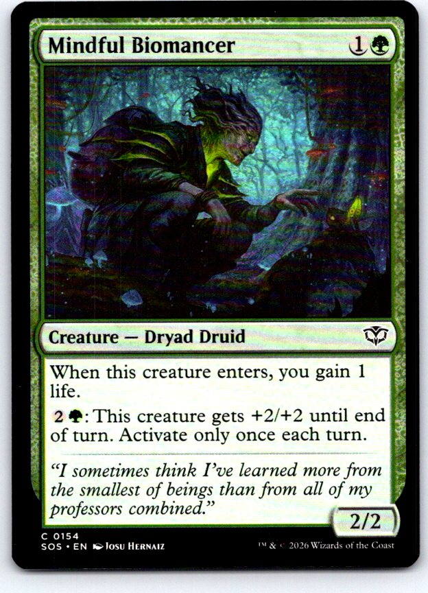 Mindful Biomancer 154 Common Secrets of Strixhaven Magic: The Gathering NM