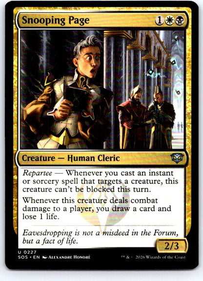 Snooping Page 227 Uncommon Secrets of Strixhaven Magic: The Gathering Near Mint