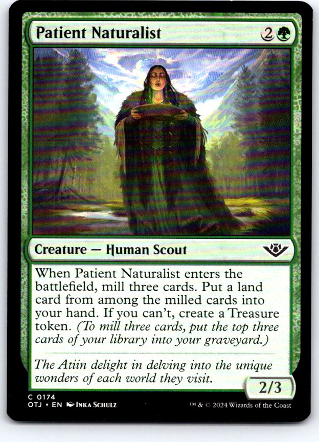 Patient Naturalist 174 Outlaws of Thunder Junction Magic: The Gathering NM