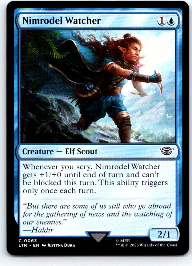 Nimrodel Watcher 63 Universes Beyond: LOTR Magic: The Gathering NM