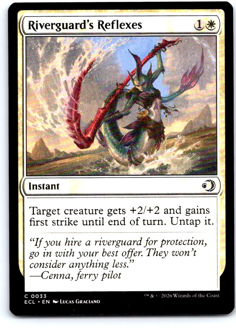 Riverguard's Reflexes 33 Common Lorwyn Eclipsed Magic: The Gathering Near Mint