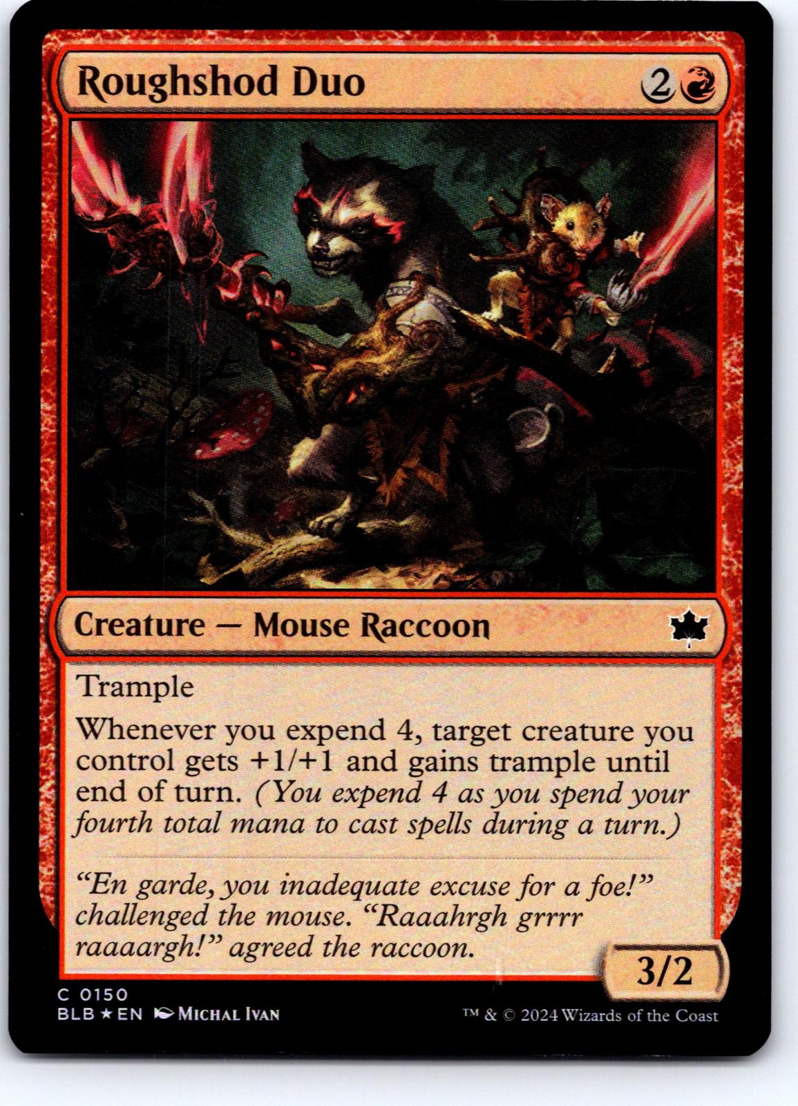 Roughshod Duo 150 Common Bloomburrow Magic: The Gathering Foil Near Mint
