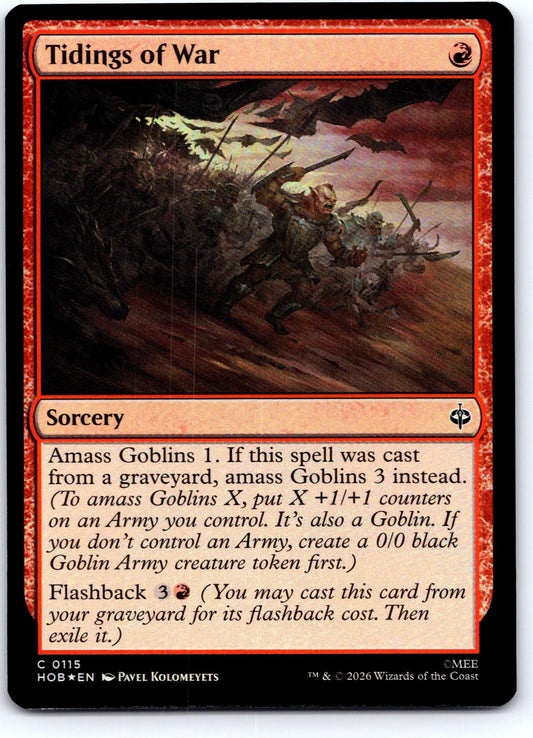 Tidings of War 115 Common The Hobbit Magic: The Gathering Foil Near Mint