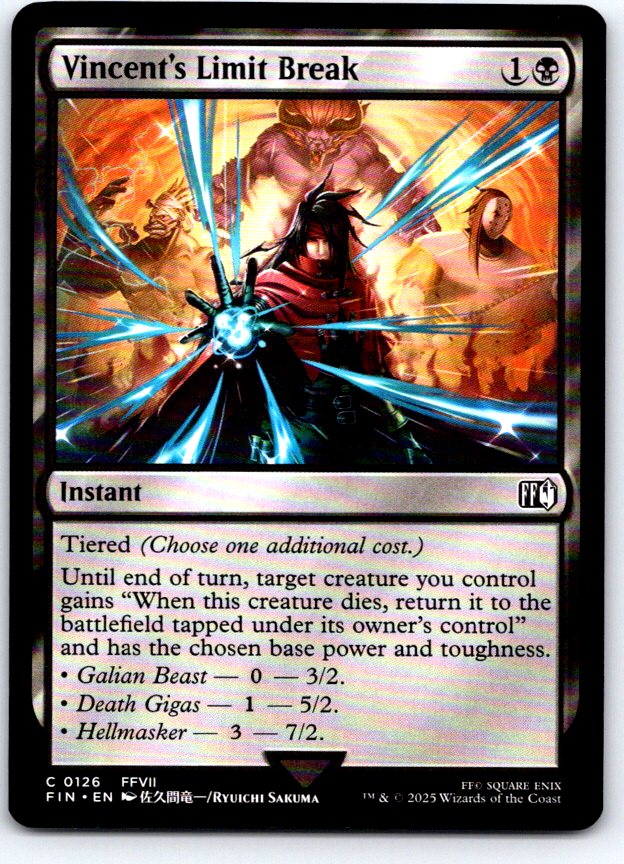 Vincent's Limit Break 126 Common FINAL FANTASY Magic: The Gathering Near Mint