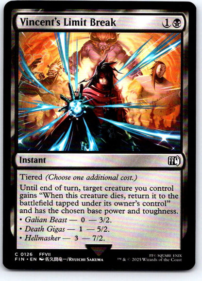 Vincent's Limit Break 126 Common FINAL FANTASY Magic: The Gathering Near Mint