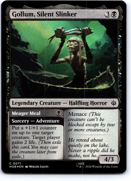 Gollum, Silent Slinker 71 Common The Hobbit Magic: The Gathering Foil Near Mint