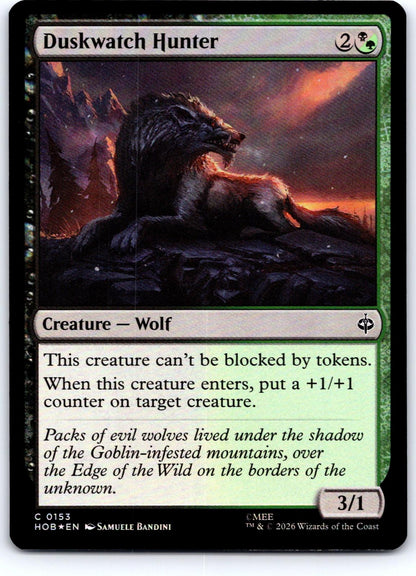 Duskwatch Hunter 153 Common The Hobbit Magic: The Gathering Foil Near Mint