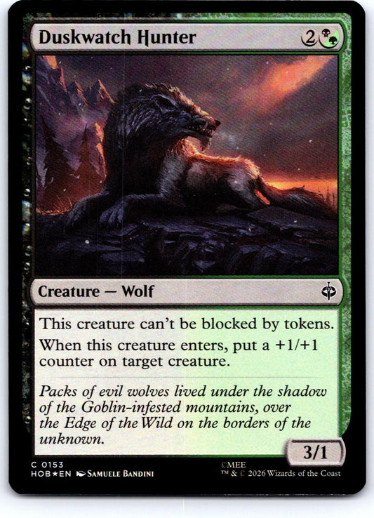 Duskwatch Hunter 153 Common The Hobbit Magic: The Gathering Foil Near Mint