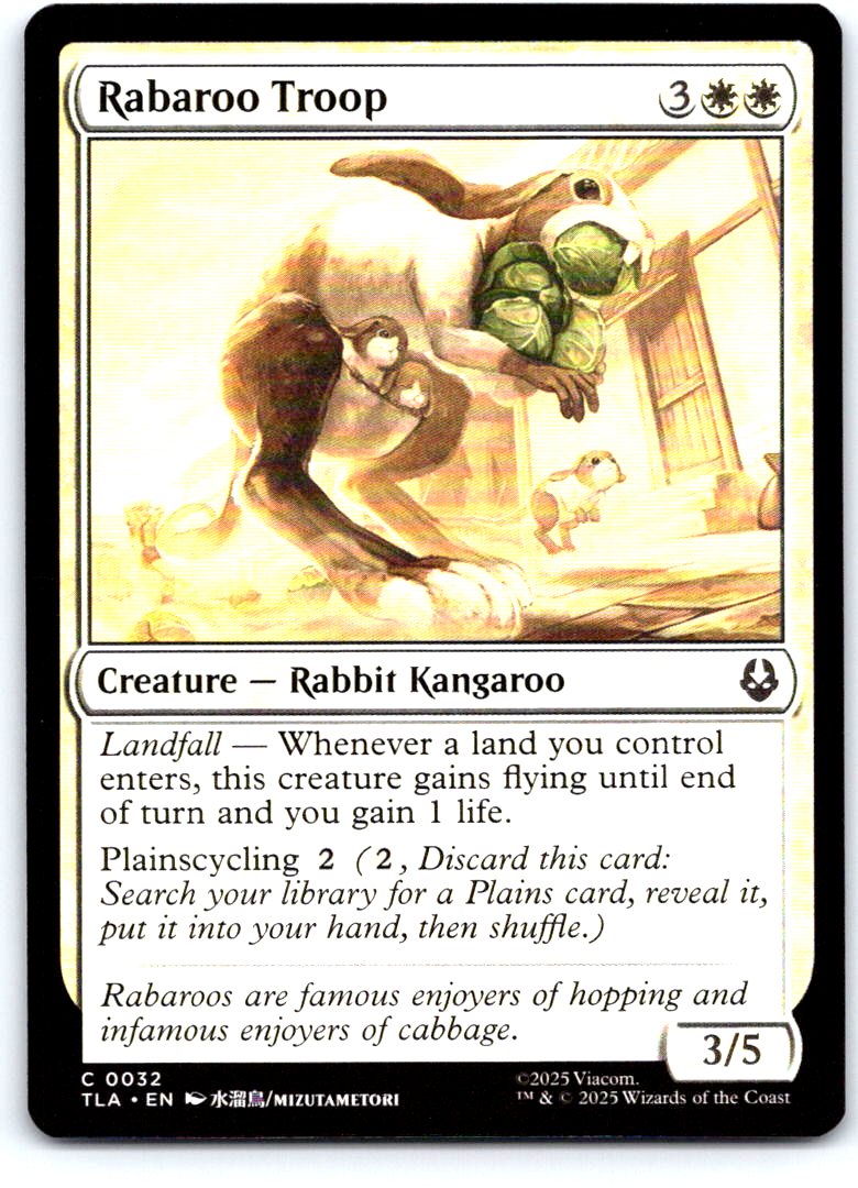 Rabaroo Troop 32 Common Avatar: The Last Airbender Magic: The Gathering NM