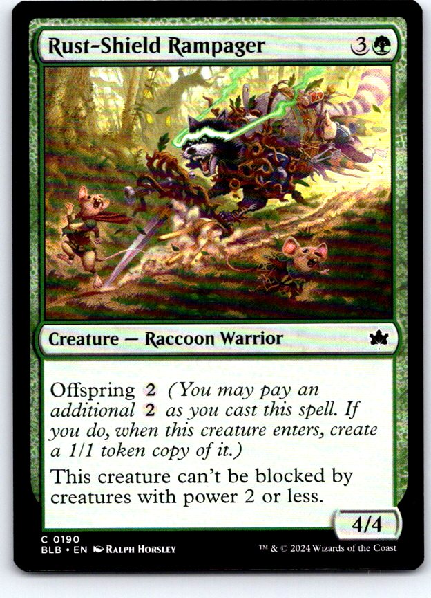 Rust-Shield Rampager 190 Common Bloomburrow Magic: The Gathering Near Mint