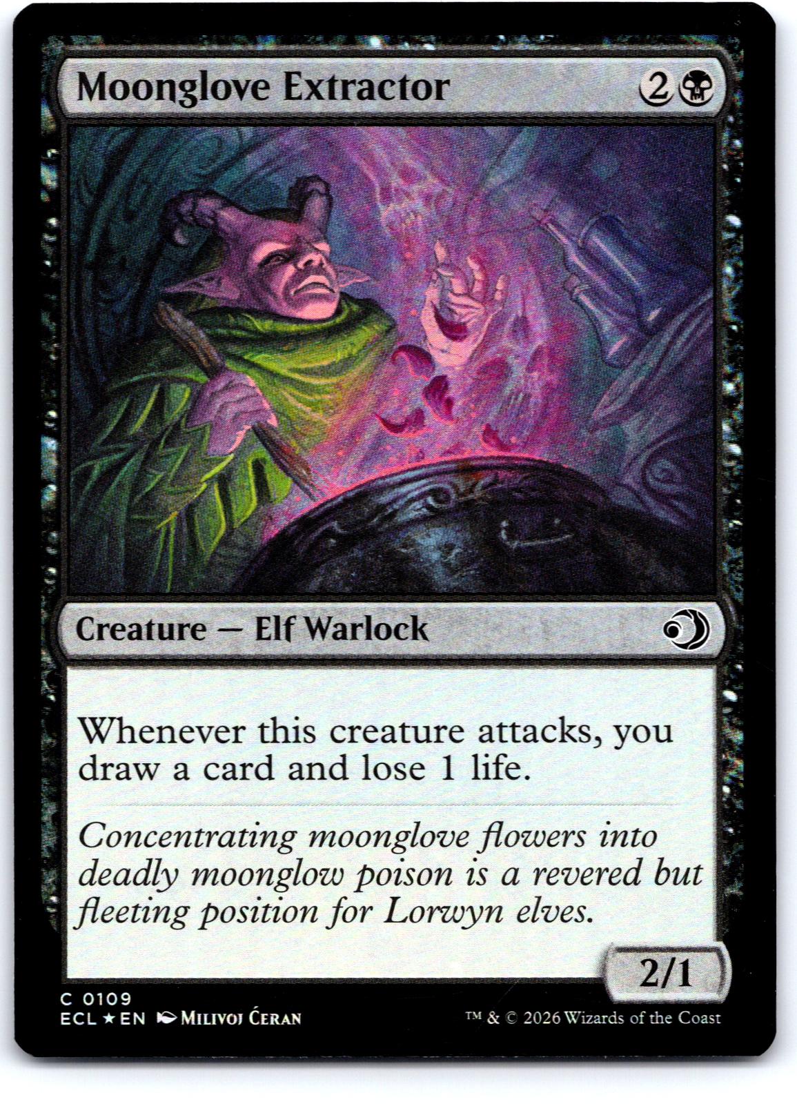 Moonglove Extractor 109 Common Lorwyn Eclipsed Magic: The Gathering Foil NM