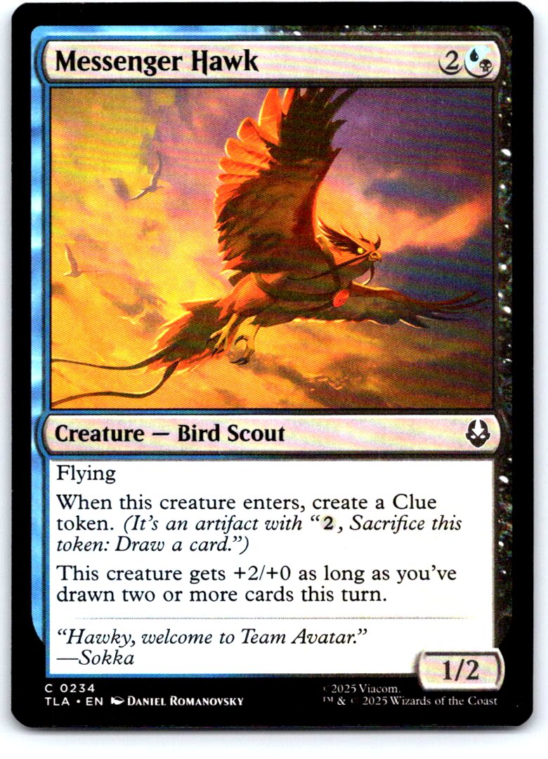 Messenger Hawk 234 Common Avatar: The Last Airbender Magic: The Gathering NM