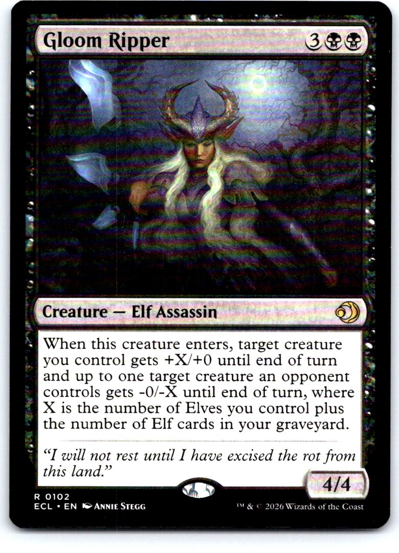 Gloom Ripper 102 Rare Lorwyn Eclipsed Magic: The Gathering Near Mint
