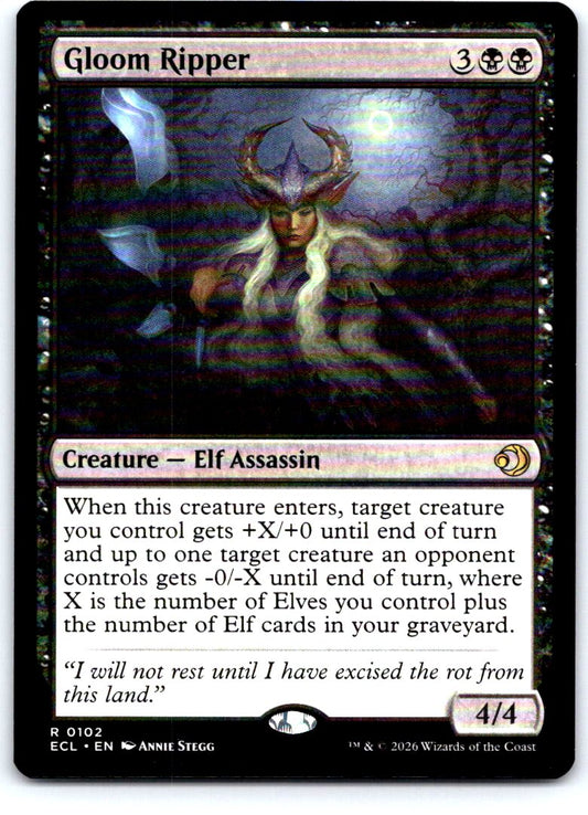 Gloom Ripper 102 Rare Lorwyn Eclipsed Magic: The Gathering Near Mint